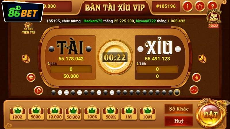 Tài xỉu live 86BET là gì?
